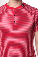 Футболка LRG J101031 Striped Henley Red артикул 5374c.